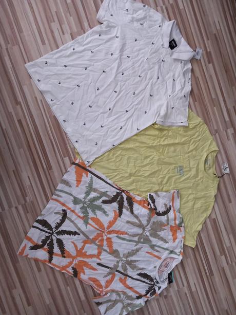2x tričko 1x polokošeľa, l / xl