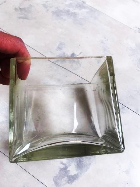 Dekoratívna misa/váza/bonboniéra z masívneho skla,