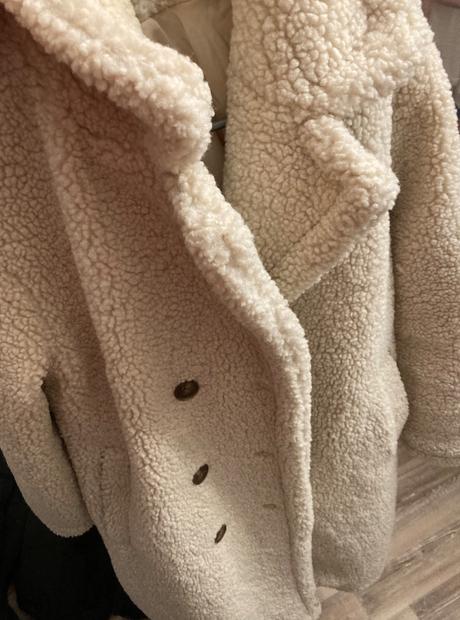 Krásny teddy kabát veľ.l/40, sinsay,l