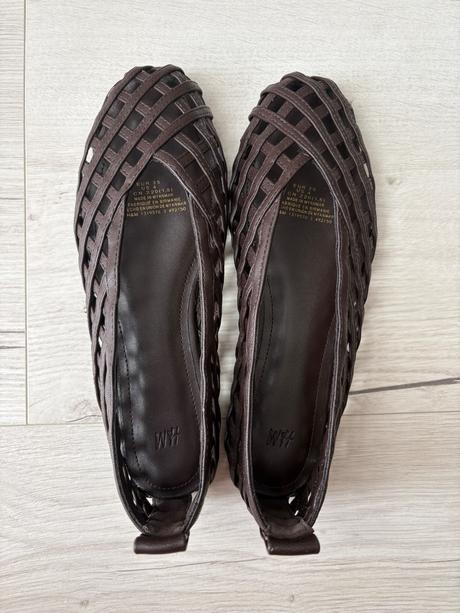 Sieťované balerínky - 35, h&m,35
