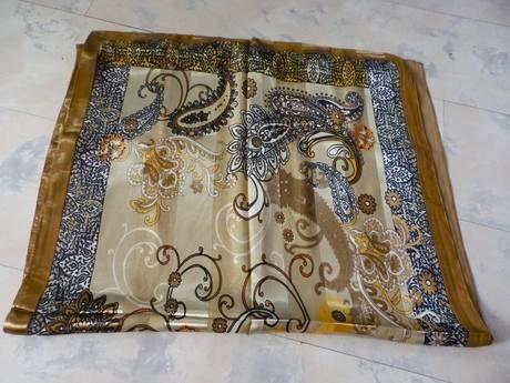 Veľká hodvábna luxusný šatka, xxl