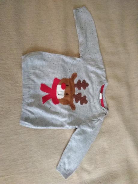 Sviatočný vianočný svetrík, h&m,68