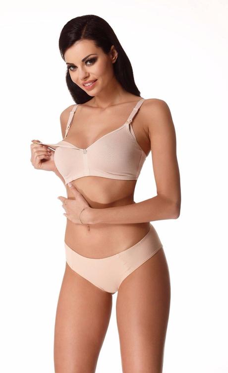 Bavlnená podprsenka na dojčenie easy telová - b, 75 / 80 / 85,b