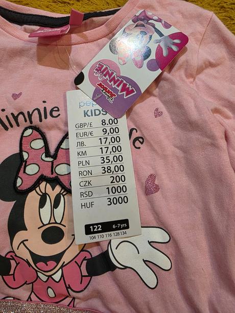 Ružové minnie šaty 122, 122