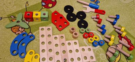 Stavebnica viga vo vedierku, 