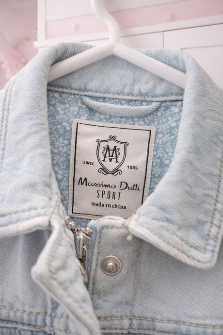 Riflová bunda s ručne vyšívanou slnečnicou, 122