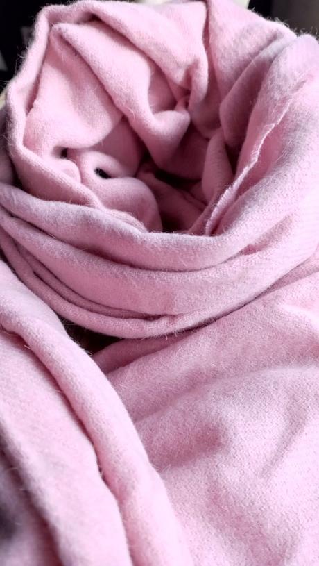 Dámsky ružový dlhý široký šál, 