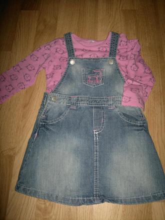 Riflové šaty s tričkom, dopodopo,74