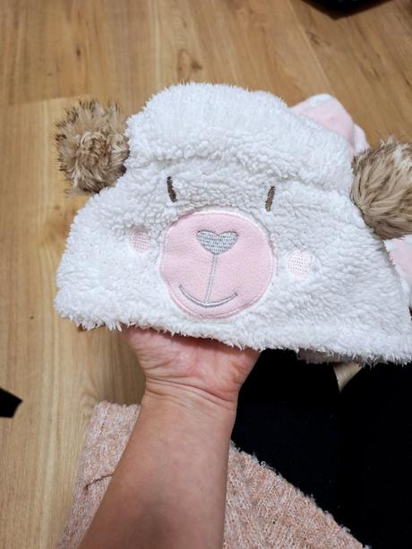 Plyšové pyžamo/ overal s kapucou, 134