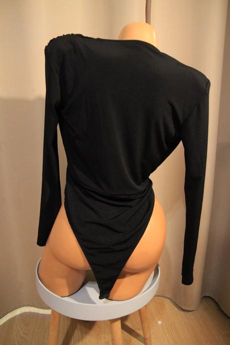 Čierny elegantný body top, m, m