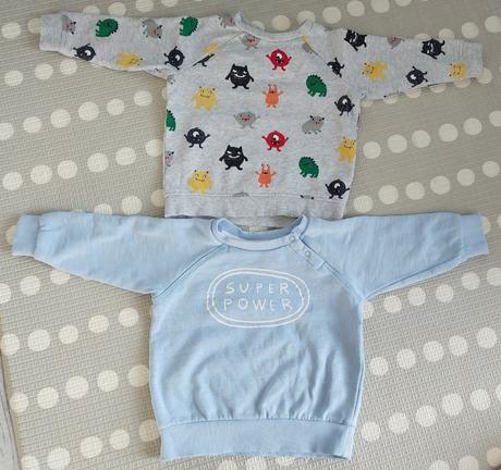 2x svetrík + mikina, h&m,80