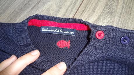 Tmavo-modrý sveter s loďkou v. 86-92, 86