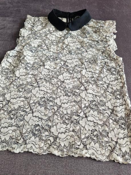 Zara - čipkovaný top 2+1 zadarmo, zara,s
