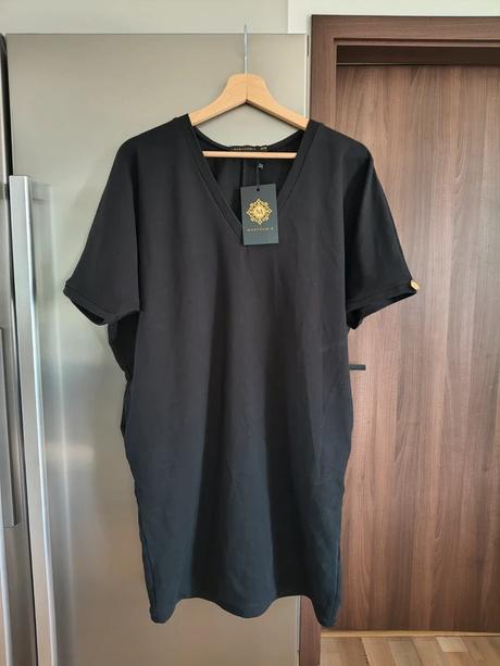 Makadamia bavlnené teplákové šaty s vreckami s-m, m