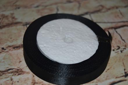 Čierna stuha dekoračná 1,5cm,