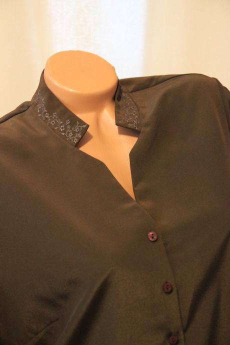 Elegantná hnedá blúzka, l, l