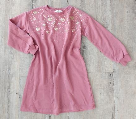 Mikinové šaty s flitrami, h&m,134