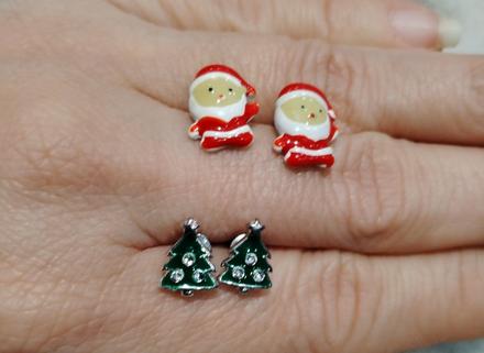 Vianočné náušnice, h&m