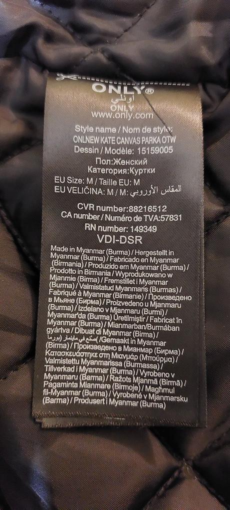 Kvalitná čierna parka only, only,m