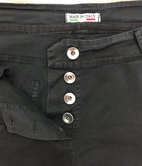 Dámske ľahučké tenké čierne nohavice, l