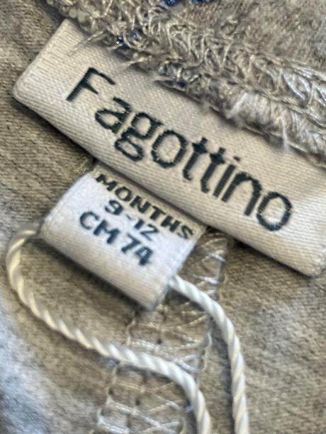 Dievčenské sivé legíny so srdiečkami (9-12 mes.), fagottino,74