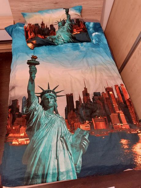 Postelne pradlo 3d socha slobody, šírka (cm): 140,dĺžka (cm): 200