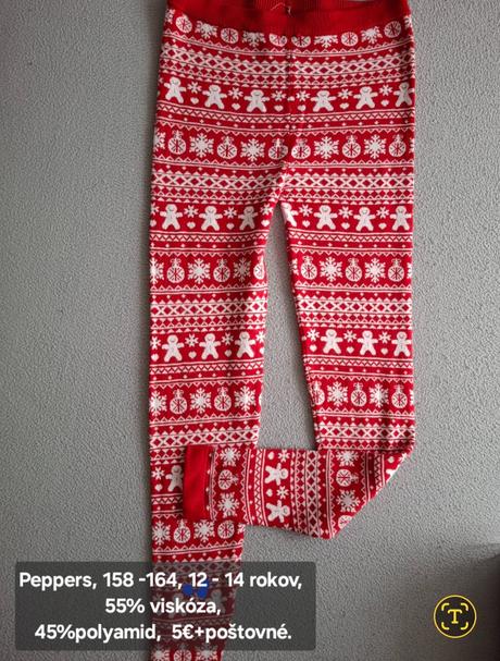 Dievčenské vianočné legíny., pepperts,164