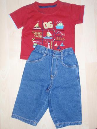 Rifle + tričko, mothercare,74