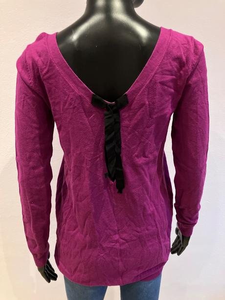 Dámsky sveter vzadu s mašľou (s), s