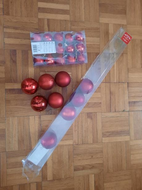 Vianočné gule-červené, 