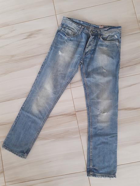 Pánske rifle jack&jones + tričko zdarma, 34