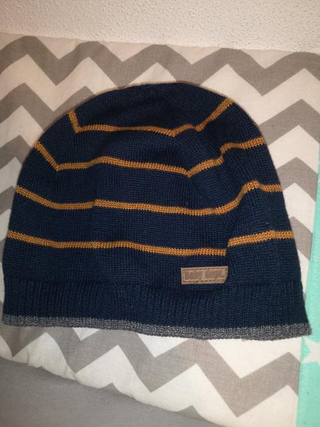 Čiapka s horčicovými prúžkami, h&m,80