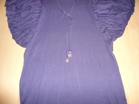 Fialove dlhsie tricko, s