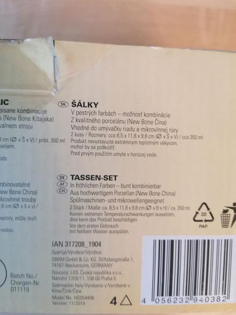 Ernesto sada šálok, 