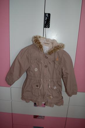 Bundička next zateplená kožušinkou 116 veľ na zips, next,116