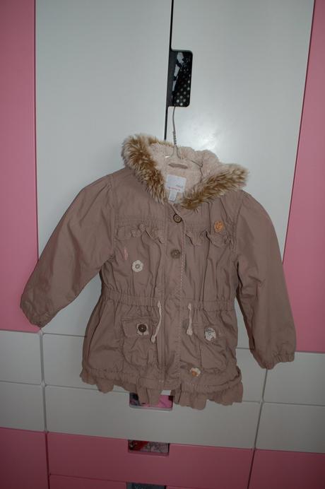 Bundička next zateplená kožušinkou 116 veľ na zips, next,116