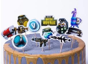 Tortový zápich foftnite (24ks) - skladom, tz-265, 