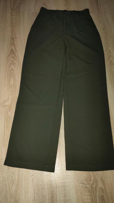 Tmavozelené nohavice, pull&bear,xs
