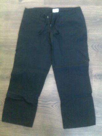 Čierne plátené 3/4 nohavice - nenosené, s