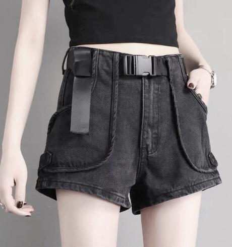 Tmavošedé rifľové kraťasy, xs/s/m, 36 - xs