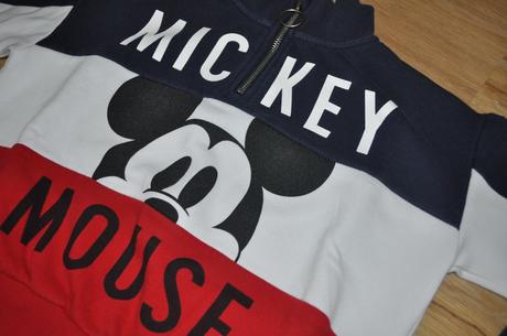Mikina mickey mouse tricolor, h&m,134