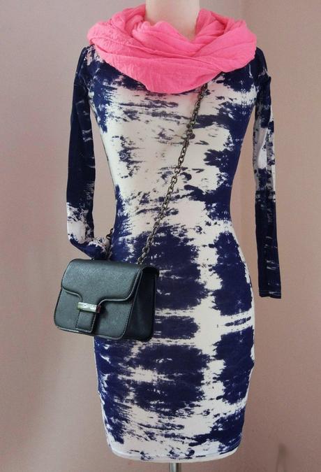 Elastické batikované šaty, xs