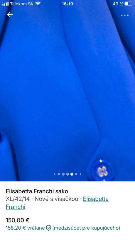 Elizabetta franchi sako, xl