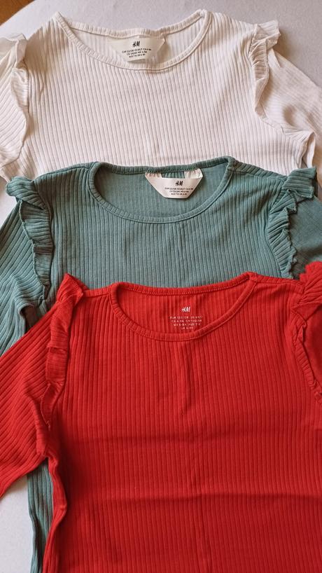 Tričká 3 ks, h&m,122