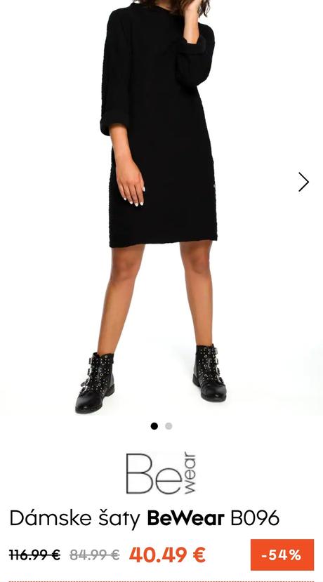 Čierne šaty bewear, s