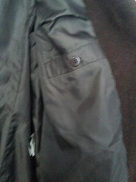 Dámsky čokoládovohnedý vlnený kabát, 46