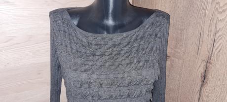 Tmavo sivý pulóver / minišaty v. 46 - 50, 48