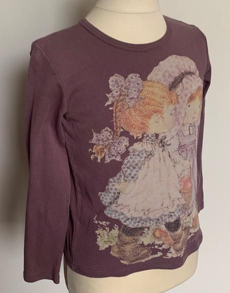 Benetton fialové tričko s obrázkom, benetton,116