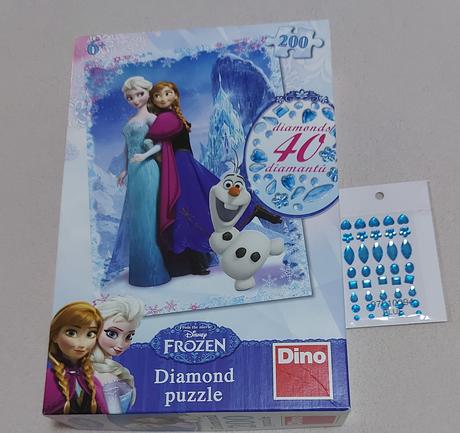 Puzzle frozen  200 kusov +40 nepoužitých diamantov, 