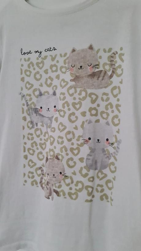 Tričko s dlhým rukávom, mačky, 128, takko,128